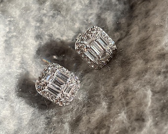 Diamond hoops earring