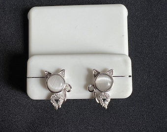 Pet diamond earrings