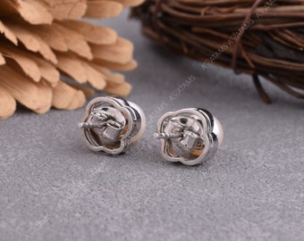 Pearl Stud Earrings With Jacket | Fusion White Pearl