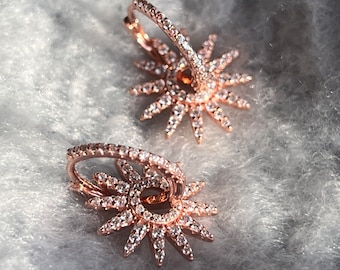 Diamond hoops earring
