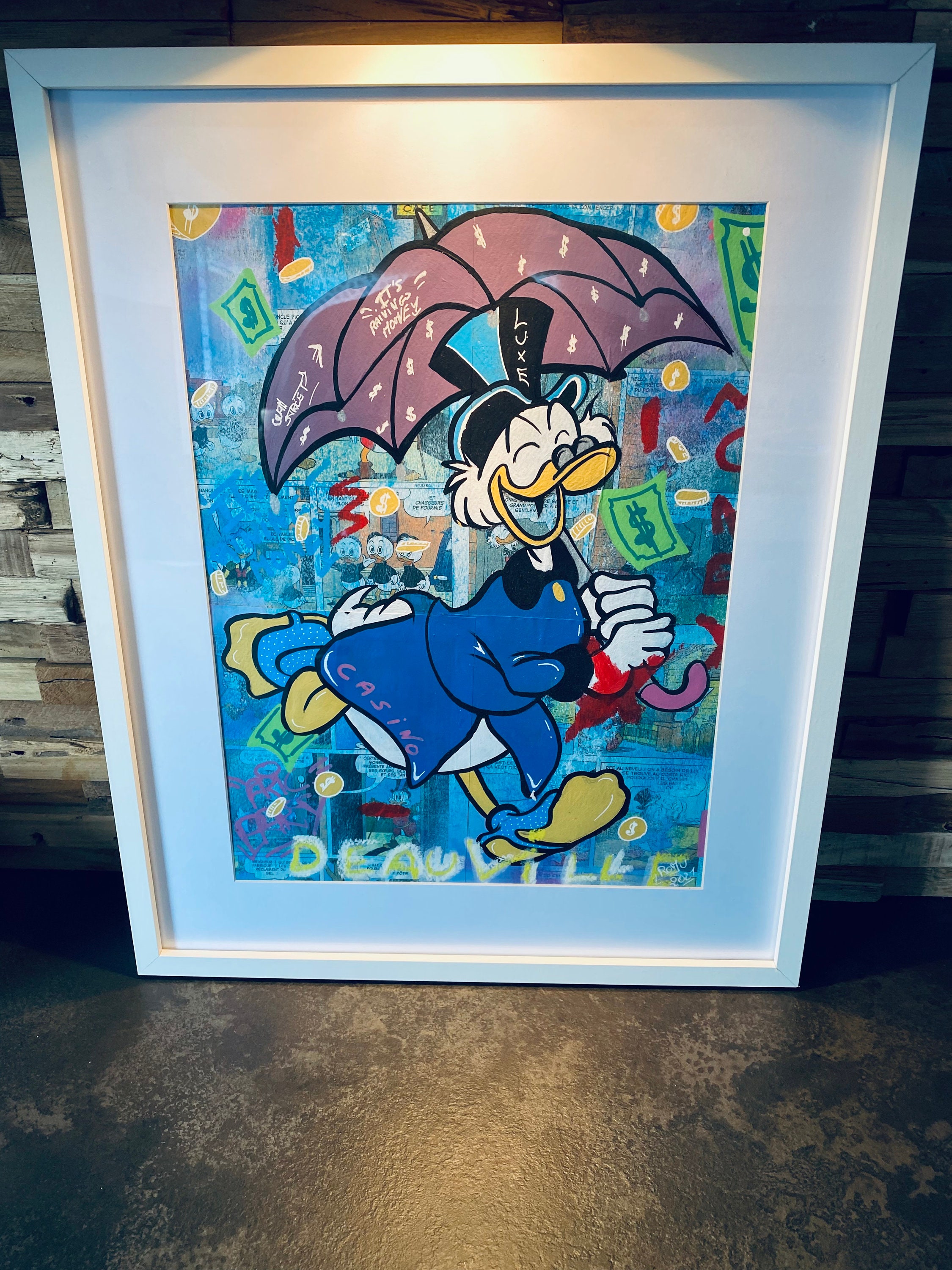 Tableau Piscou Pop Art Fait Main