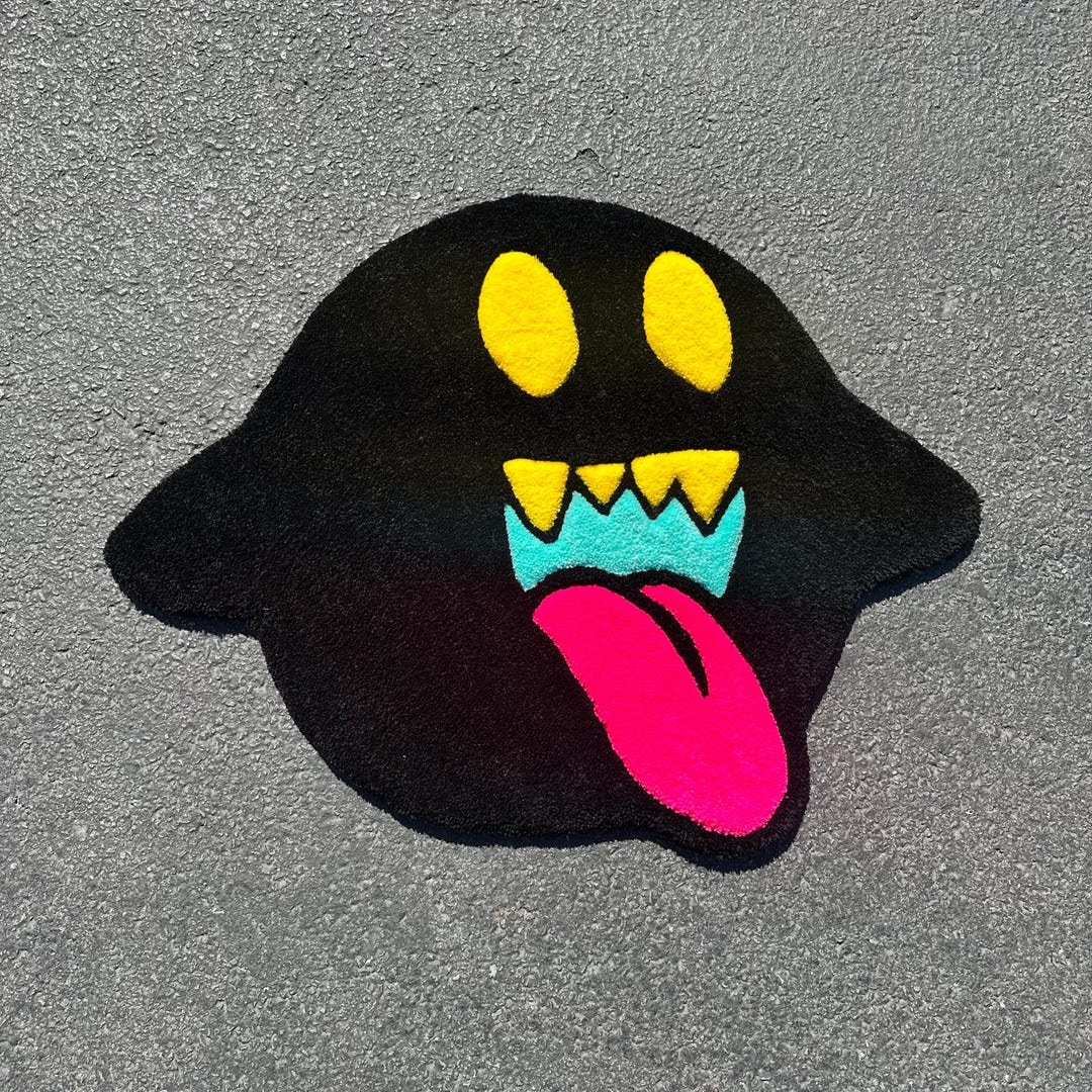 Boo Outline Rug Custom Haunted Boo Ghost Carpet Rug - Etsy