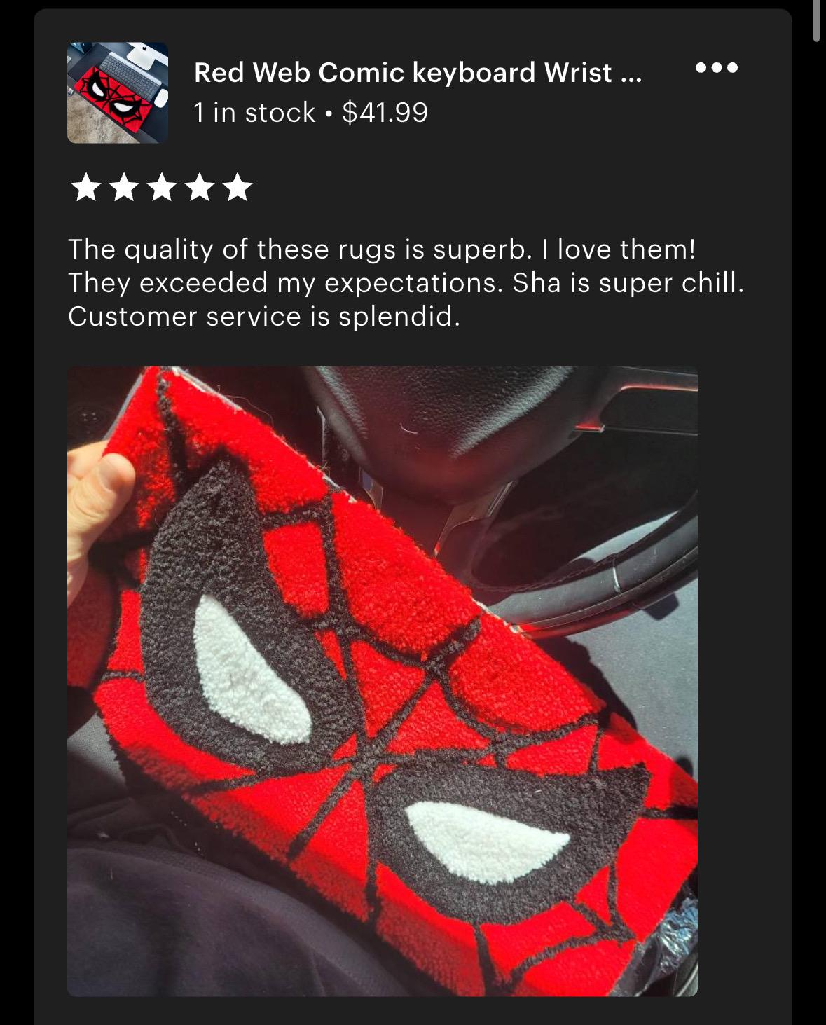 Rob Rests On The Red Rug Red Web Comic Keyboard Wrist Rest Rug - Etsy