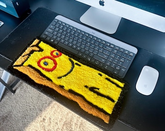 Retro Wood Cartoon Keyboard Wrist Rest Rug