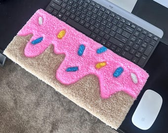 Sprinkle Donut Custom Keyboard Wrist Rest Rug