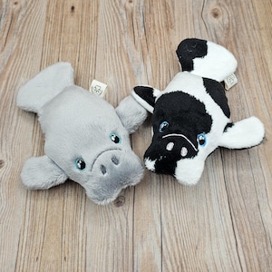 Plush Manatee Pocket Pal, 2 Color Options, Soft Sea Cow, Floaty Potato