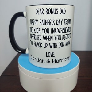 Personalized Bonus Dad Father&#39;s Day Mug Gift for Stepdad Bonus Dad Gift Idea Stepfather Coffee Mug