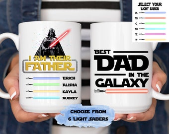 Taza personalizada "Soy el padre, el mejor papá de la galaxia"