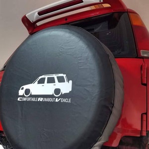thumbnail image 2 of Universal Spare Tire Cover Bag For Honda CR-V – 15 Inch Wheel Protector – Black (Fits 26-27 Inch Tires) 2 of 3