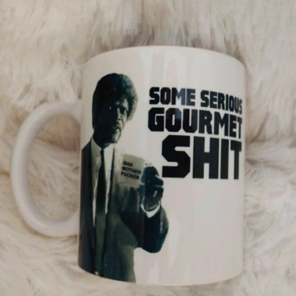 Taza de cerámica Some Serious Gourmet Shit, regalo para fanáticos de la película, taza de Pulp Fiction Jules Winnfield