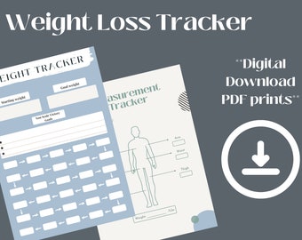 Weight Loss Tracker | Body Measurement Tracker | Weight Loss Journey