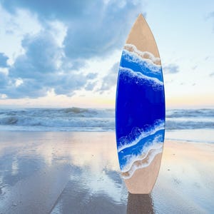 Epoxy Resin Surfboard Wall Decor, Surfer Gift
