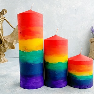 Rainbow Candle, LGBT Candle, Rainbow Gifts for pride