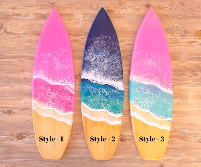 Personalized Baby Room Pink Surfboard Wall Art, Baby Room Wall Decor, Nursery Baby Name Surfboard, Surf Lovers Gift, Baby Shower Gift image 3