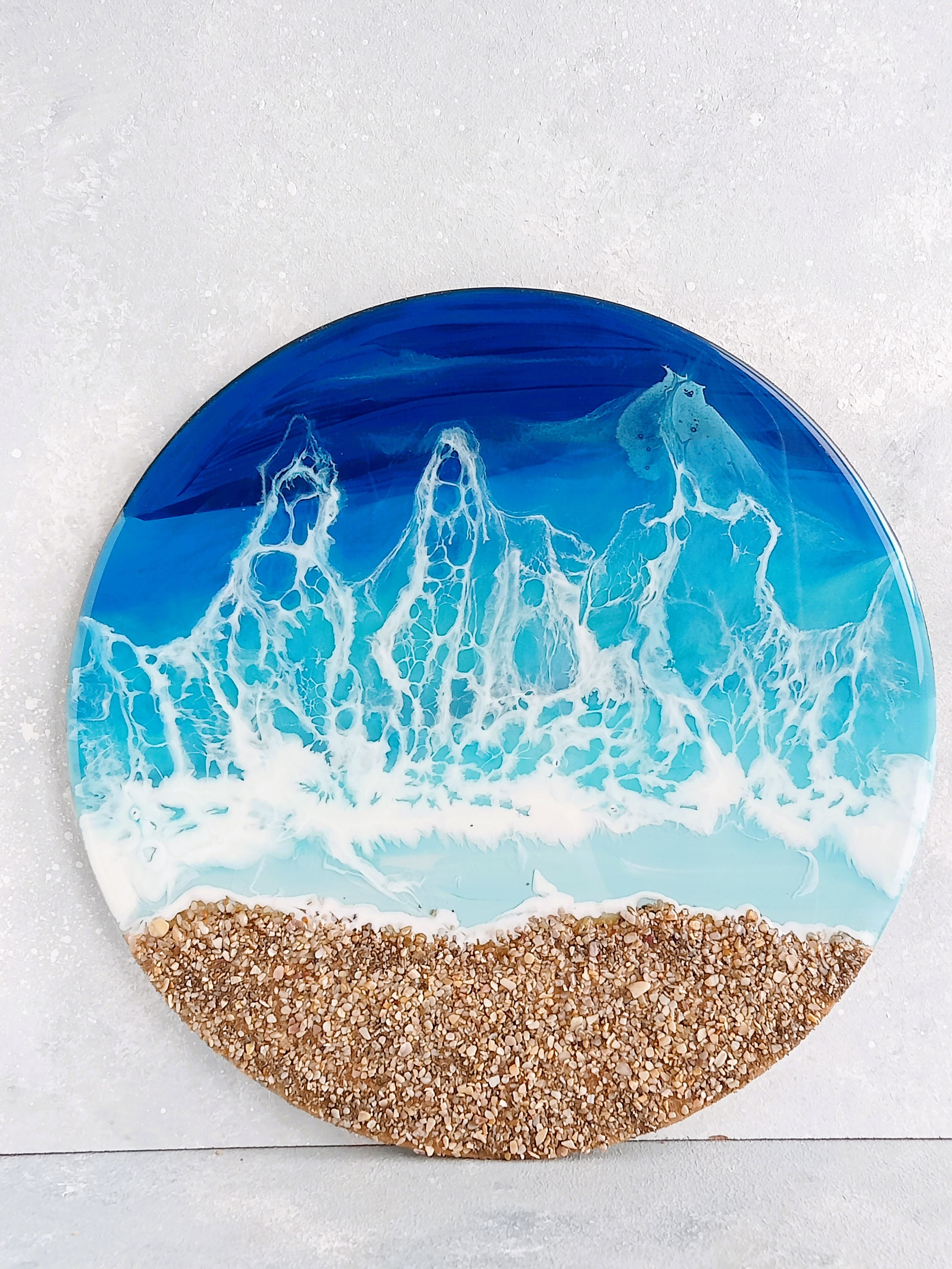 Resin Beach Art Resin Beach Painting Epoxy Art Resin Art Etsy