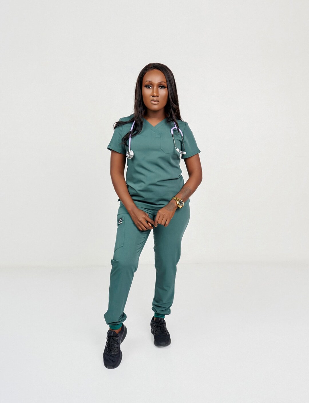 Hunter Green Medical Scrubs Set, Nursing,medical Scrub Set, Scrubs