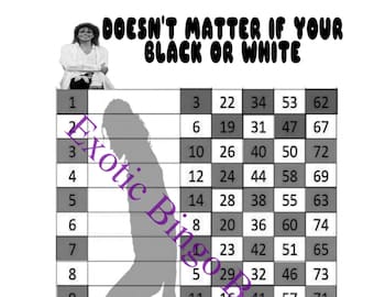 1-15 Line Bingo Board, 1-75 Balls Mixed (Black or White)