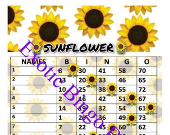 1-75 Ball Bingo Board, 1-15 lines, Mixed (Sunflower)