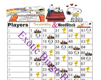 1-15 Line Bingo Board, 1-75 Balls Straight (S and W)