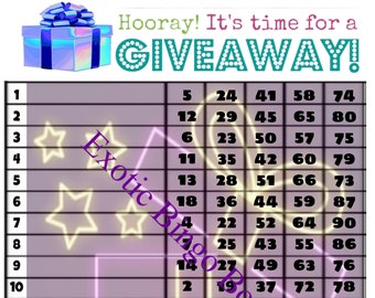 1-90 Ball Bingo Board, 1-18 Lines, Mixed (Giveaway 90)