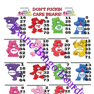 Tableau de bingo 1-15 lignes, boule 1-75, image mixte (ne s'en soucie pas)