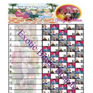 1-15 Line Bingo Board, 1-75 Balls Mixed Houdini (Golden)
