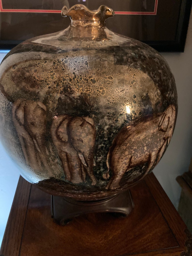 Hilda Flack Interiors / Bronze Elephant Vase Etsy