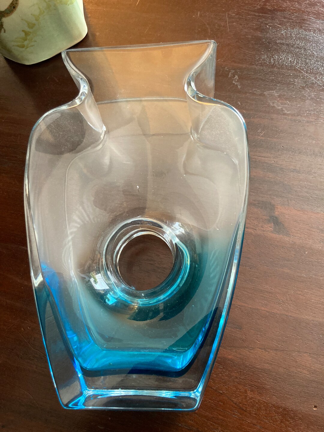 Badash Crystal Vase W/hole in the Center Etsy