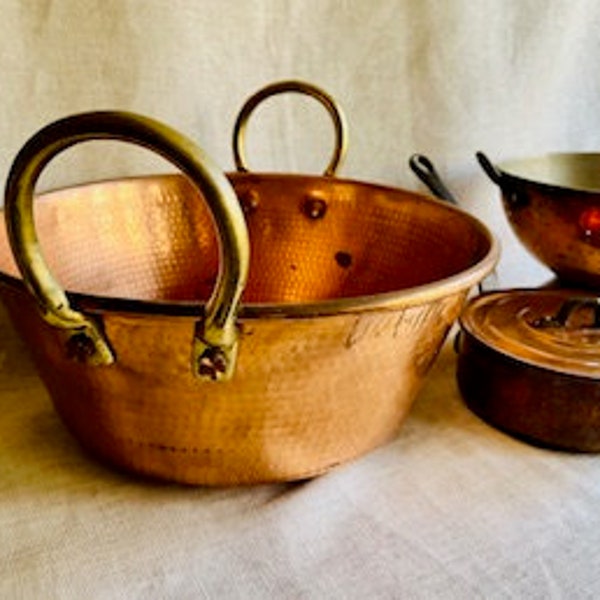 LOT of Vintage Copper Pots and Pans