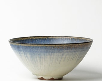Nobuhito Nakaoka Colored Ash Glaze Bowl Large Blue
