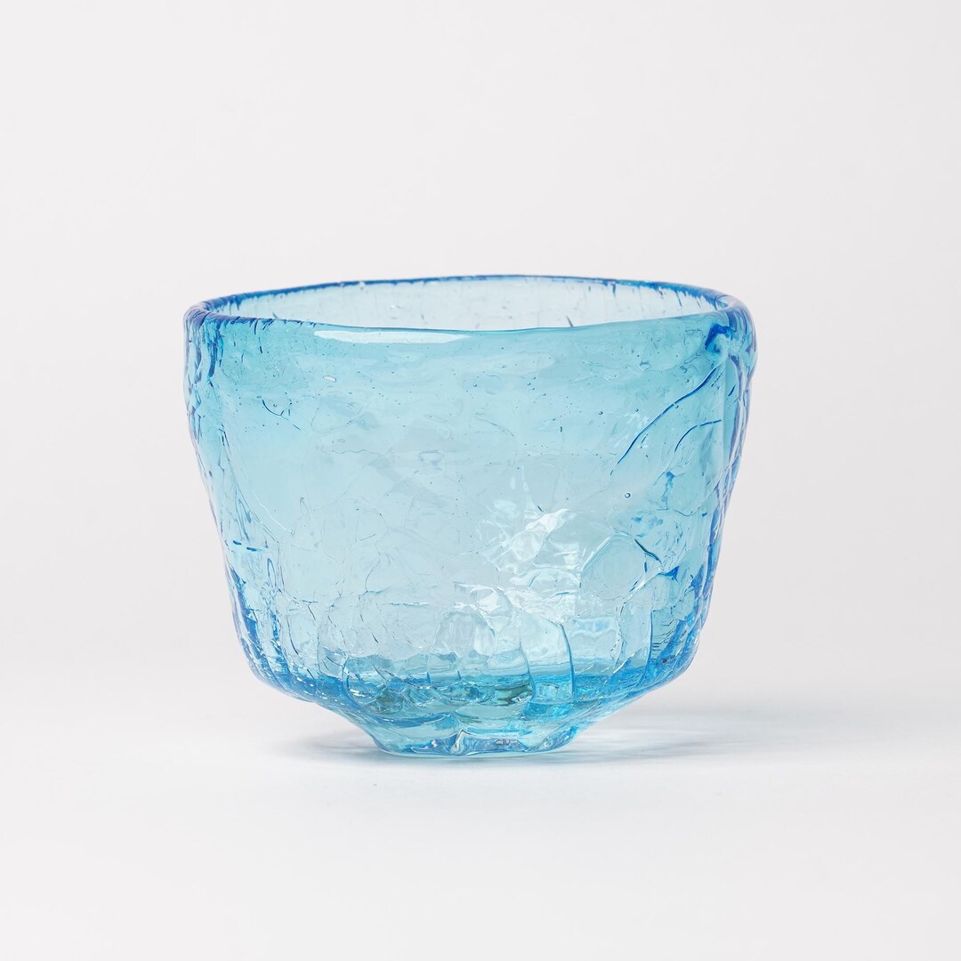 Daisaku Hashimura Double Crack Glass Blue - Etsy