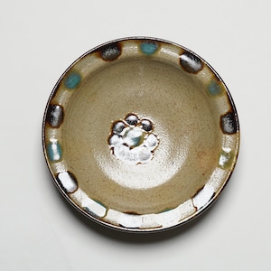 Yukutayagama Plate Medium Yachimun Okinawa Pottery