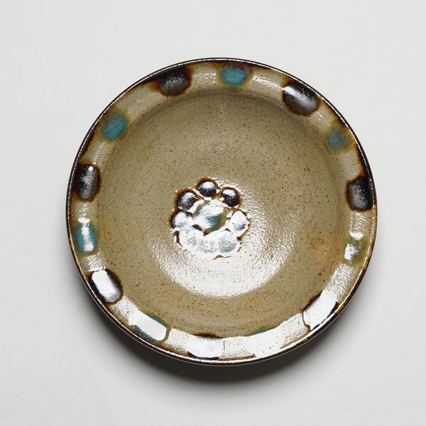 Yukutayagama Plate Medium Yachimun Okinawa Pottery