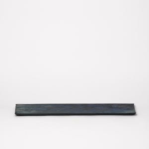 Akiko Yanagawa Flat rectangle Plate Blue