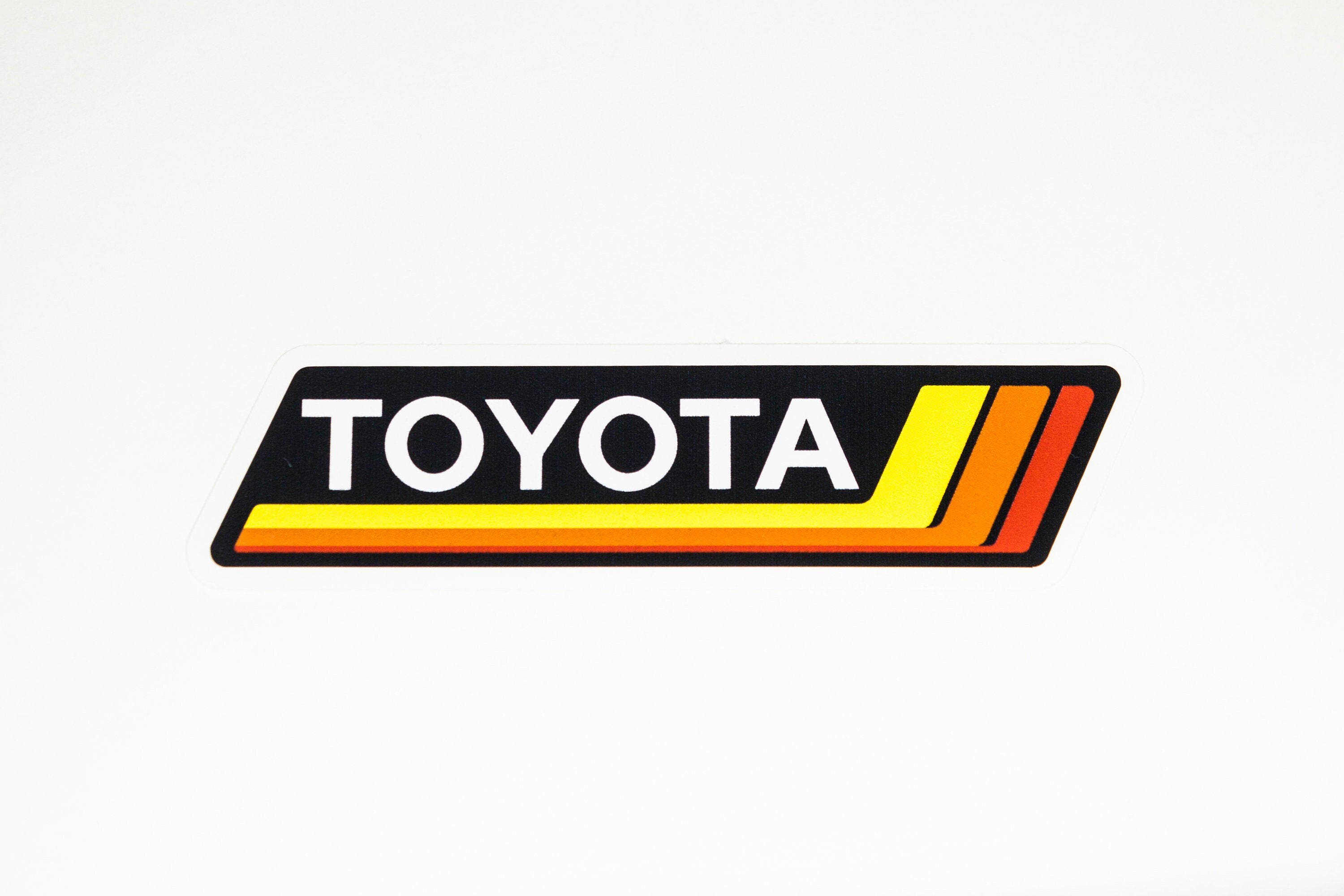 Toyota Vintage 80s Logo Custom Diecut Printed Sticker Etsy Ireland