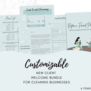 New Client Welcome Pack, FUN Bundle Policies, Client Onboarding Template, New Client Service Guide, Cleaning Business, Professional Service