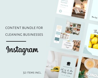 INSTAGRAM POST Bundle, Instagram Content, Business, Instagram Story, Cleaning Business, Instagram Post, Professional Cleaning Service