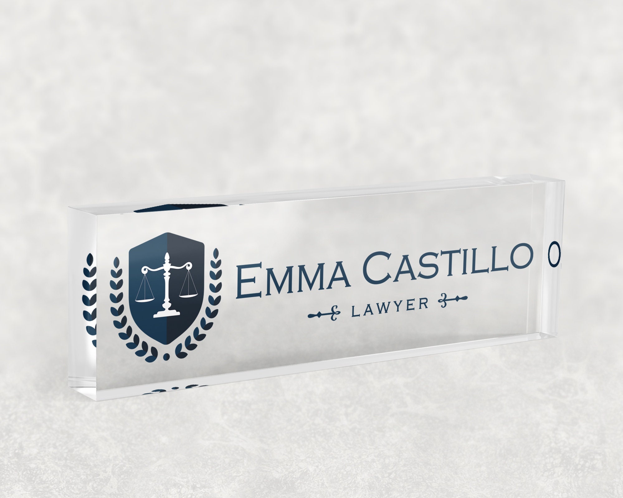 Lawyer Desk Name Plate, Lawyer Business Gift, Custom Personalized Desk Sign, Office Sign Desk