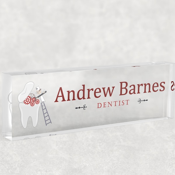 Desk Plate Dentist Etsy