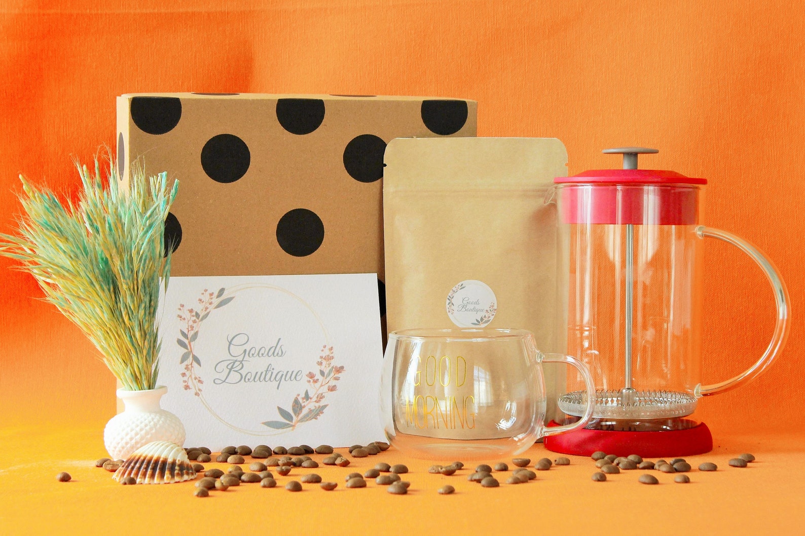 Coffee Gift Box Coffee Giftset French Press and Cup Fathers Etsy