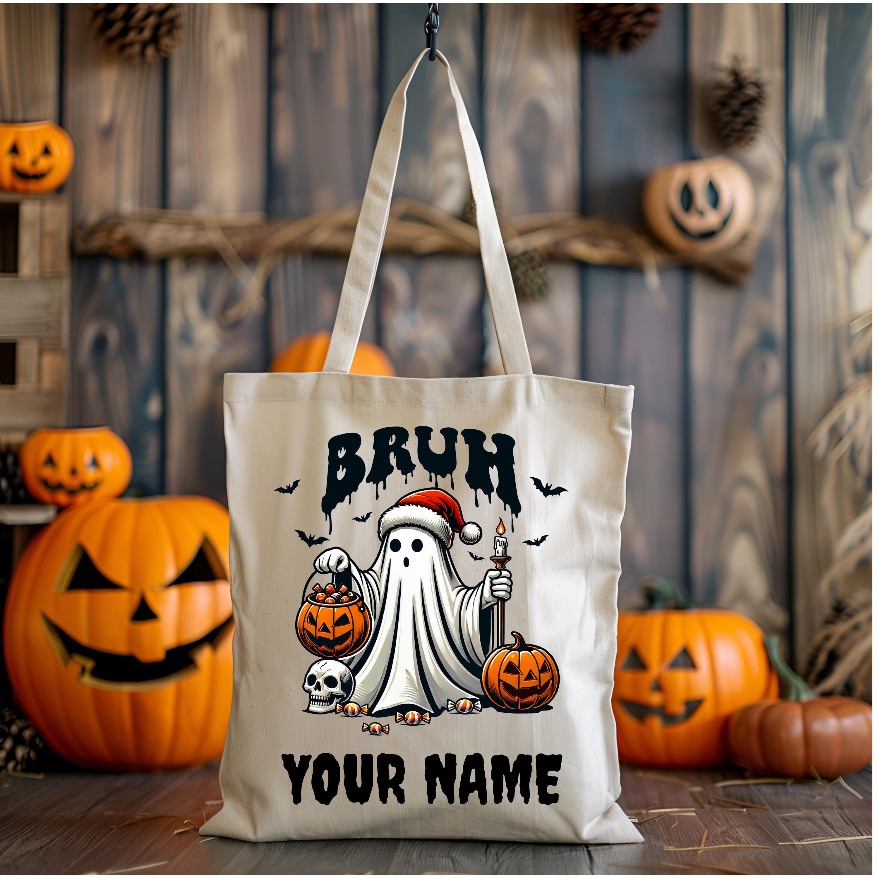 Custom Halloween Bag For Kids, Personalized Kids Halloween Bag, Candy Bag for Halloween, Halloween Treat Bag, Custom Halloween Bag For Boys