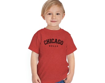 NBA Chicago Bull Tshirt for kids Basketball Toddler Short Sleeve Tee Red T-Shirt for Toddlers Bulls Tee Shirt