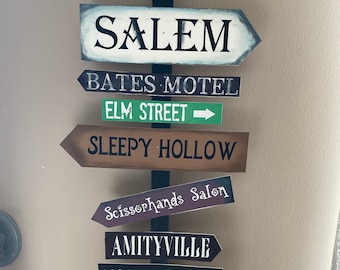 Halloween directional signs cricut