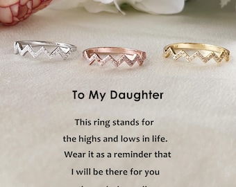 Anillo de altibajos para mi hija, regalo de Navidad