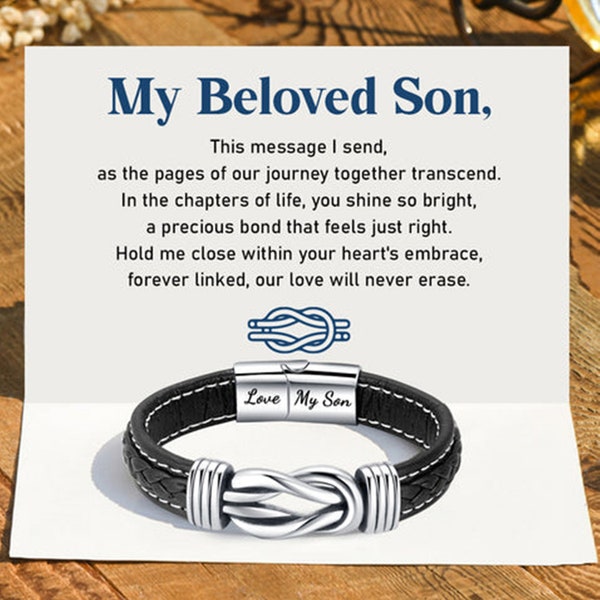 Mens Bracelet Mother and Son Forever Linked - Etsy
