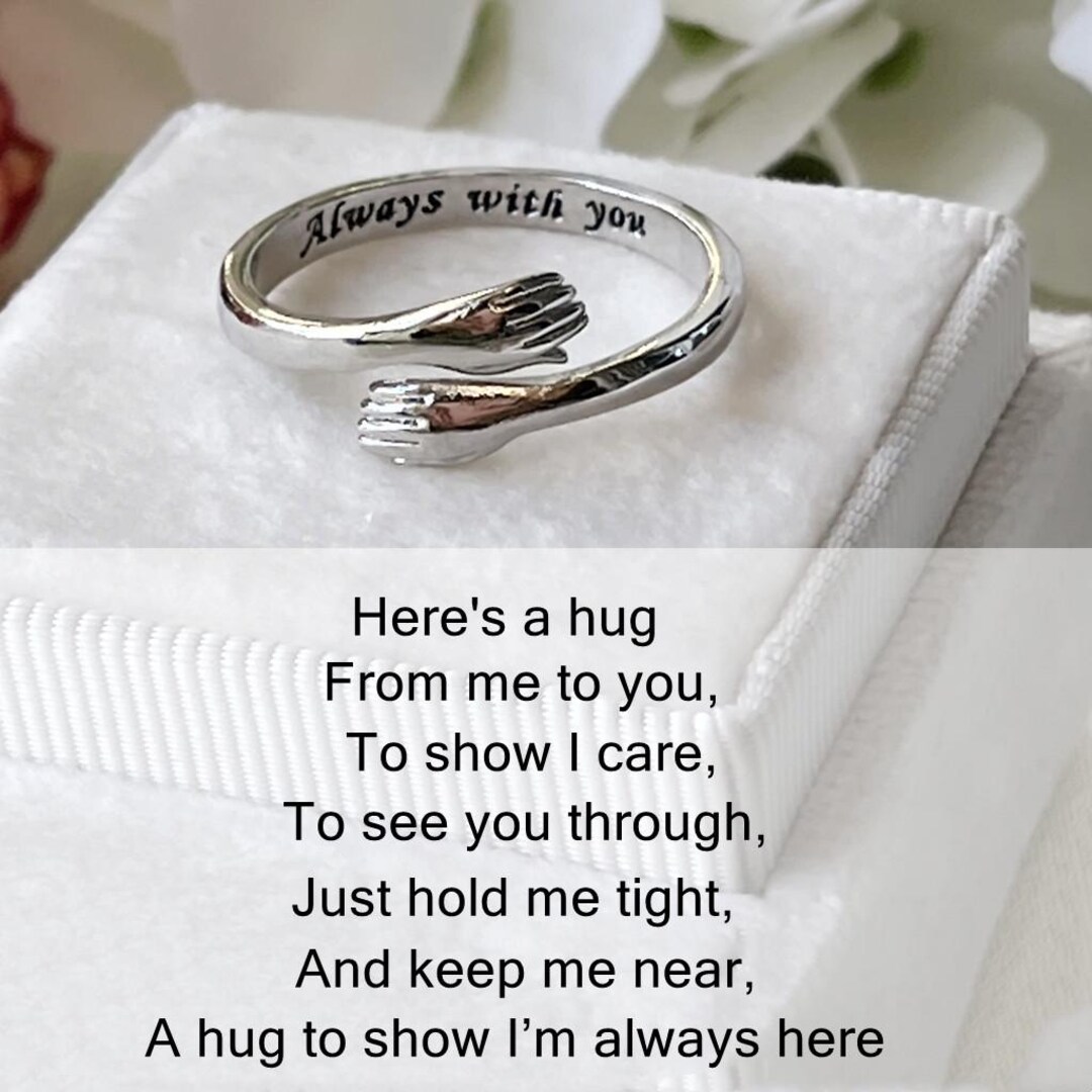 Hug Ring -A Hug to Show I’m Always Here Adjustable Love Ring,friendship ...