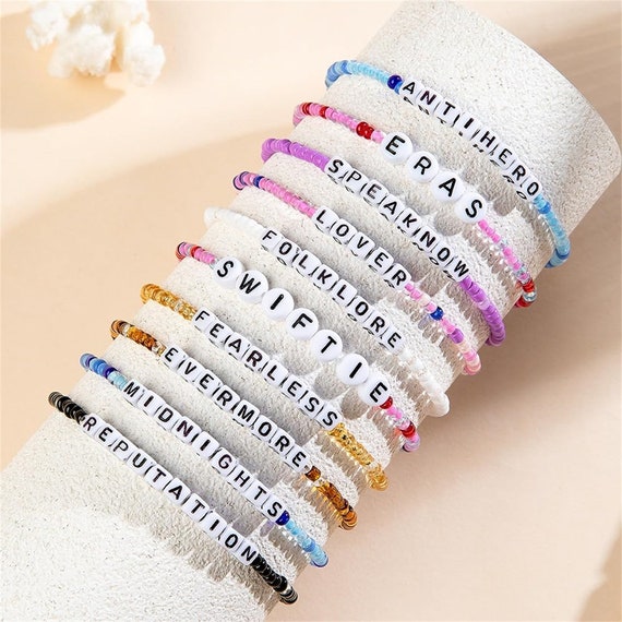 11pcs Letter Patter Beads Beaded Bracelet Set With Colorful Clay Beads  Stackable Friendship Bracelet