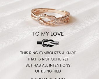 S925 Sterling Silver Infinity Love Knot Promise Ring