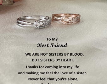 To My Friend Knot Ring,Christmas Gift,Birthday Gift