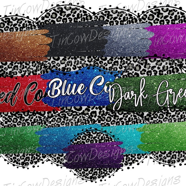 Custom Name/Text Ombre Glitter Cheetah Leopard Circle PNG Digital Download.